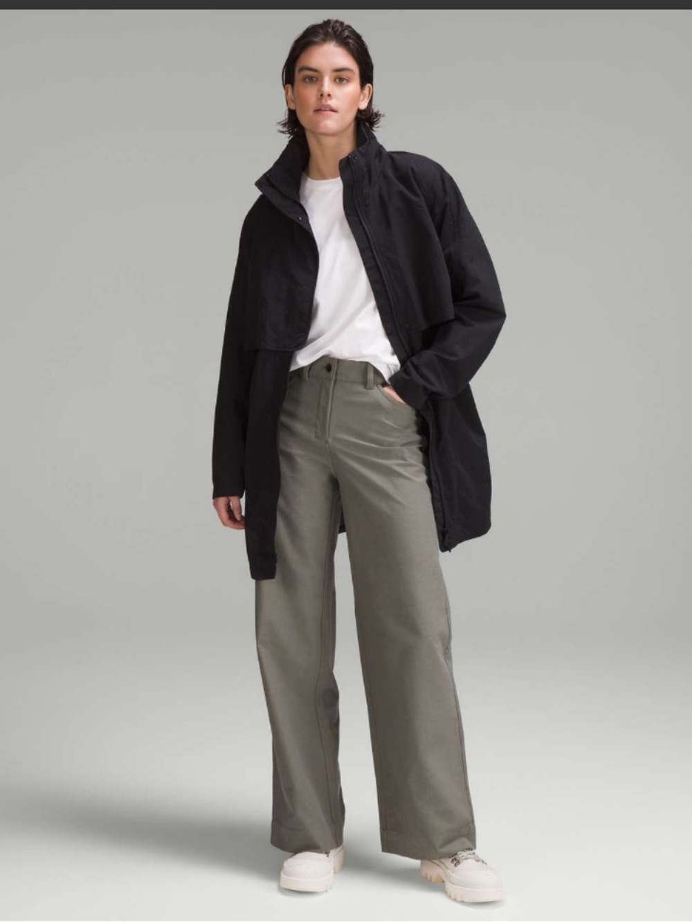 🍋Lululemon size 10 (30) Grey Sage City Sleek Wide Leg Pant - Fair
